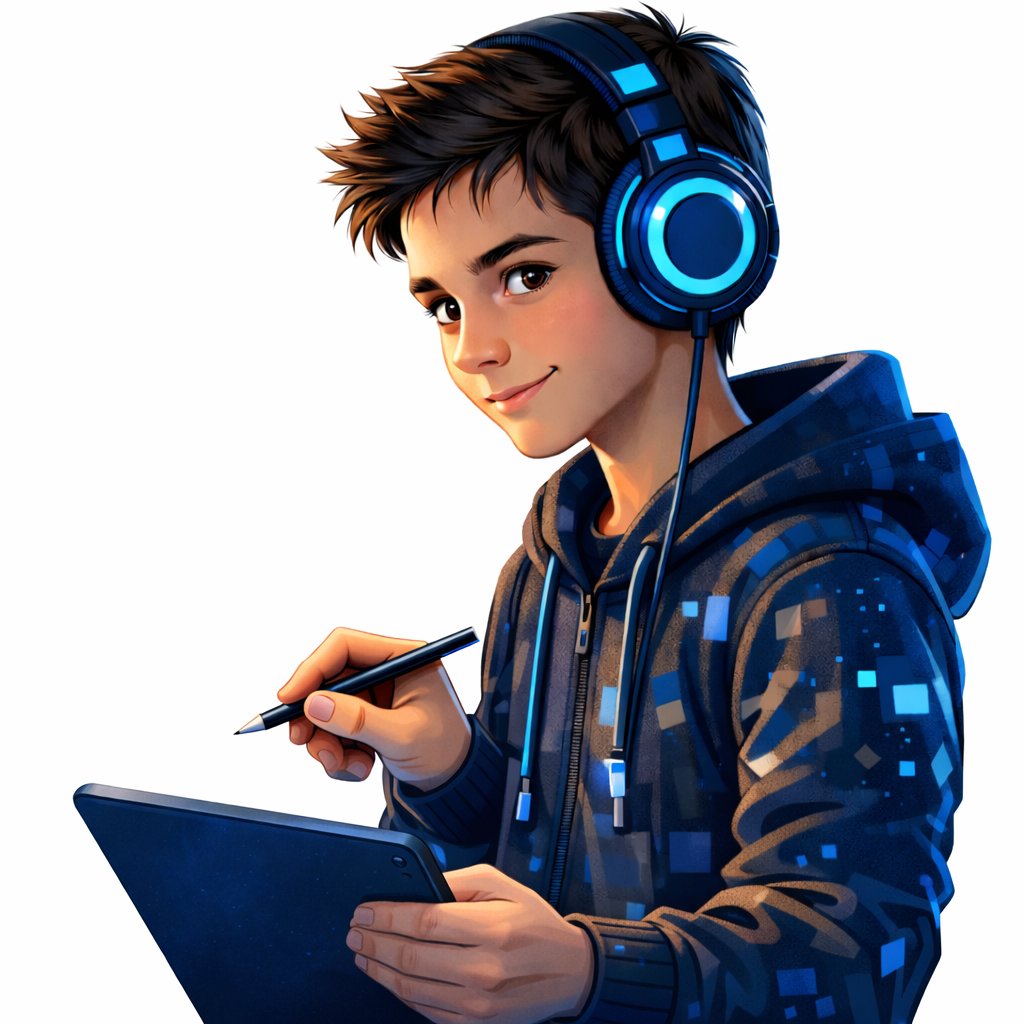 Joven estudiando su test vocacional con inteligencia artificial